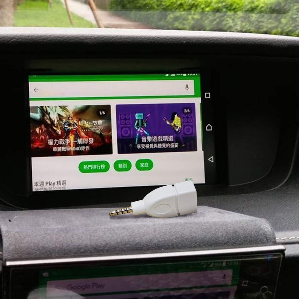 Blacell Blacell USB Female to 3.5mm Jack Male Audio Converter Adapter (White)