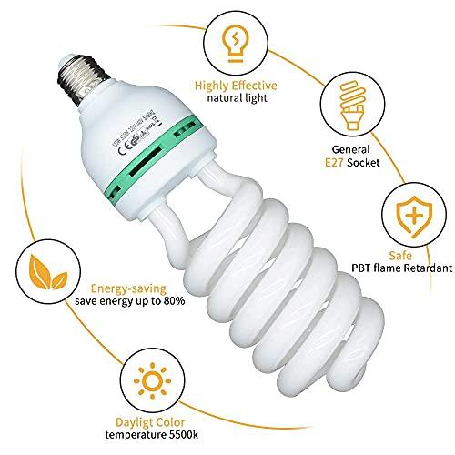 YICOE YICOE Softbox Lighting Kit with 60 cm Reflector Professional Continuous Studio Photography Equipment with 2 95W Bulbs 5500K for Filming Portrait Product Shooting Photography Video