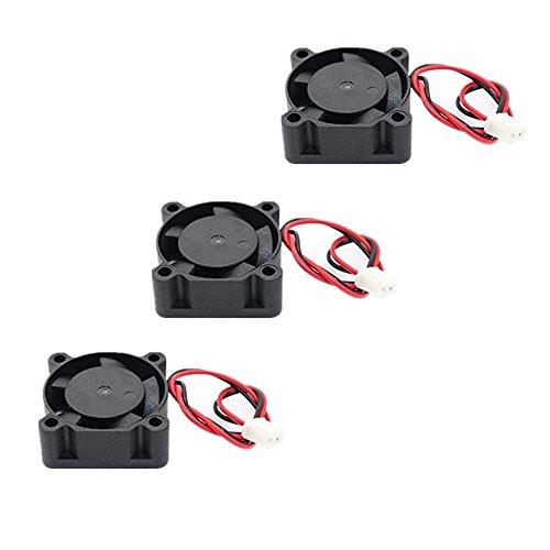 HONBAY Honbay 3pcs DC 12V 0.1A 2Pin 25mm x25mm x10mm Mini Brushless Cooling Fan