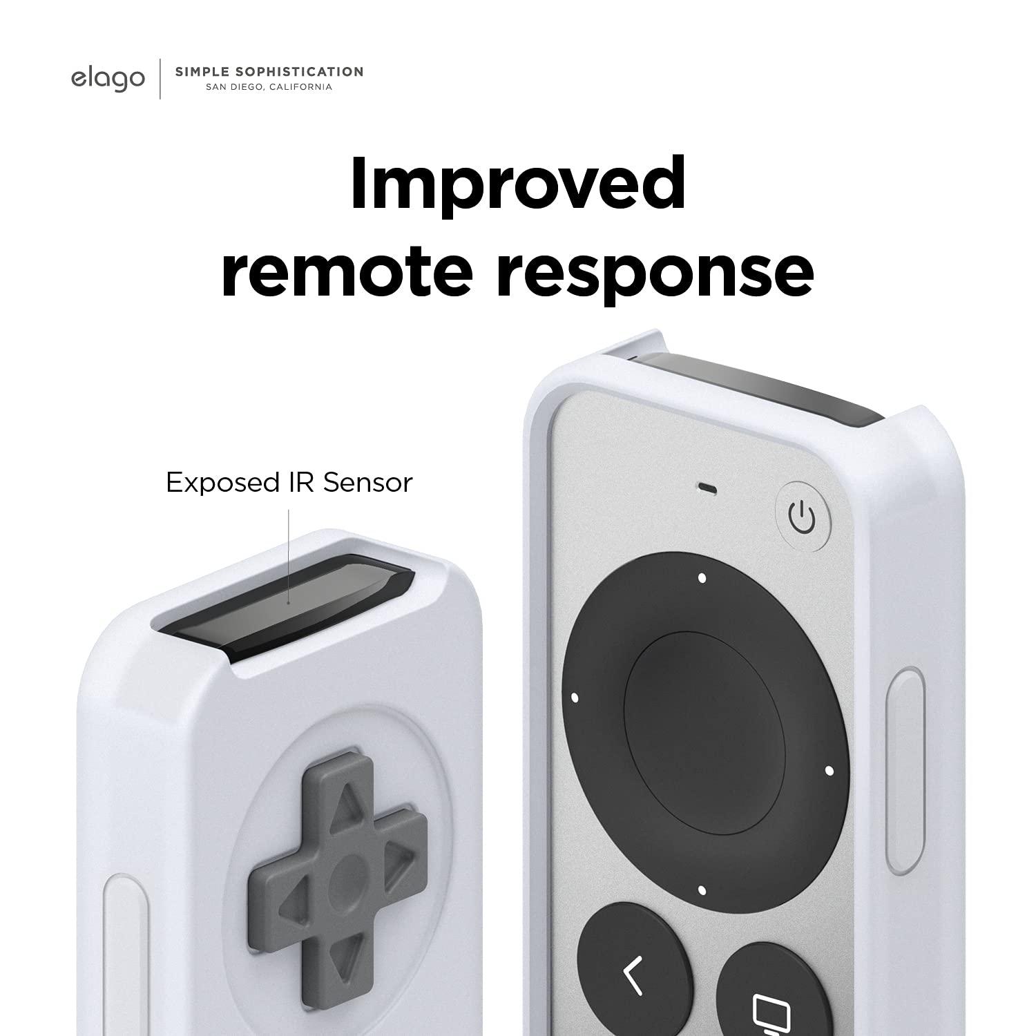 elago elago R4 Retro Case Compatible with 2022 Apple TV 4K Siri Remote 3rd Generation, Compatible with 2021 Apple TV Siri Remote 2nd Gen - Classic Controller Design [Non-Functional] (Nightglow Blue)