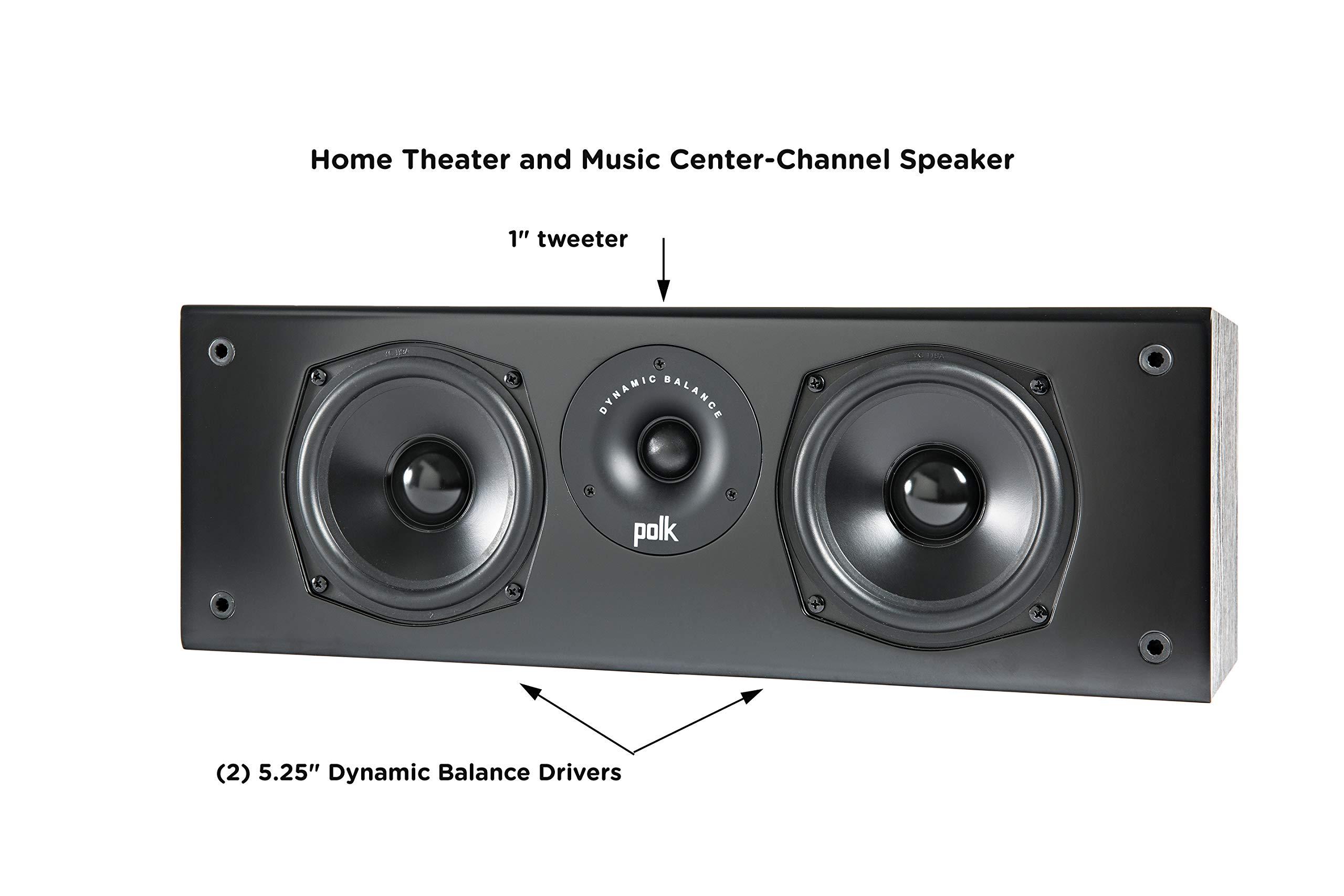 Polk Audio Polk Audio T Series 3 Channel Home Theater Bundle | Includes One (1) T30 Center Channel & Two (2) T50 Tower Speakers | Dolby and DTS Surround
