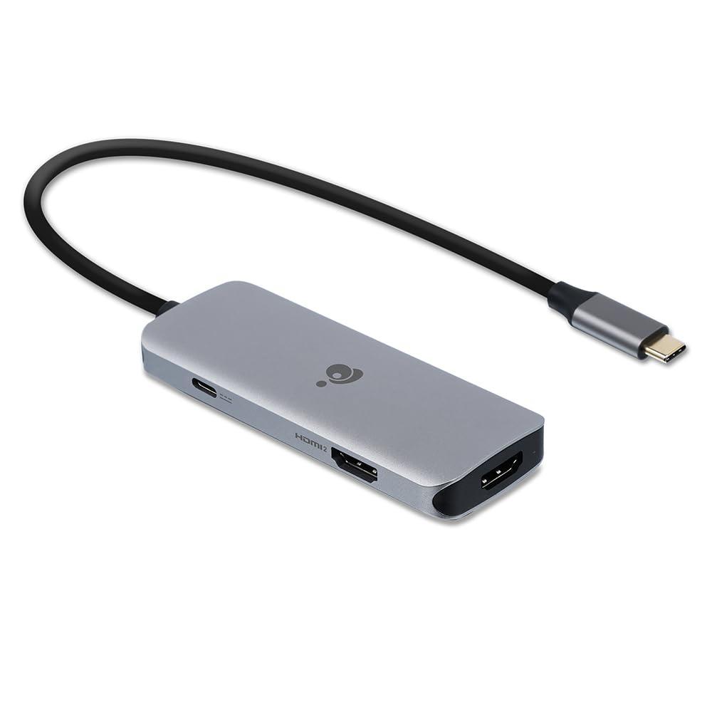 IOGEAR IOGEAR USB-C 6-in-1 Travel Dock 8K Single Monitor Nano Dock Pro Up to 4K in Dual Display Mode, Dual Monitors Thunderbolt 3 4 Compatible for Laptop GUD3C8K2P