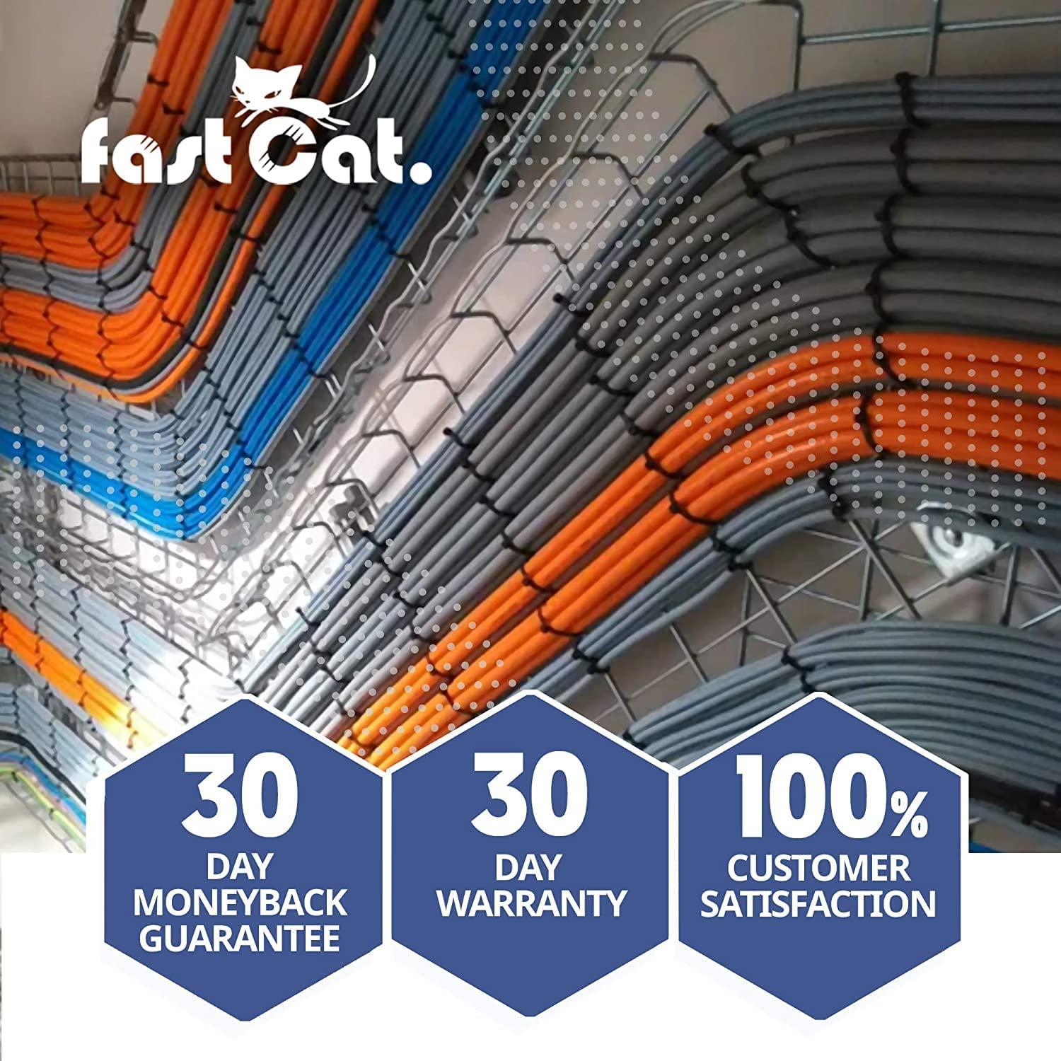 fast Cat. fast Cat. Cat6 Direct Burial Outdoor Ethernet Cable 1000ft - Waterproof Cat6 Cable with 23AWG Solid Copper Conductors - CMX, UTP 550MHz, PoE++ (4PPoE), ETL & UL Listed, Bulk Ethernet Cable (Black)