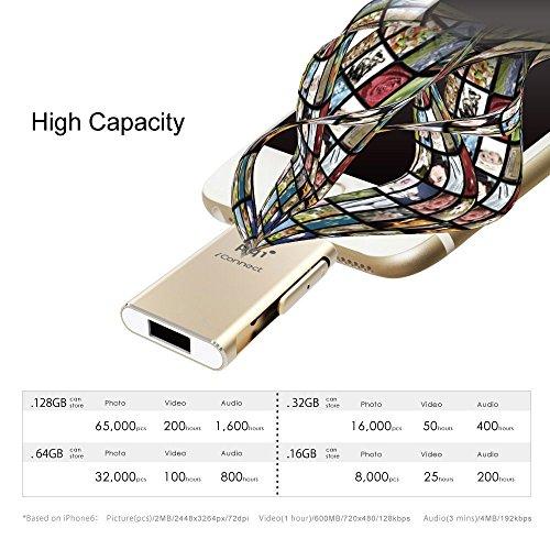 PQI [Apple Mfi] Iconnect 16 GB Mobile Flash Drive w/ Lightning Connector for iPhones, iPads, iPod Mac & PC USB 3.0 (Iron Gray)