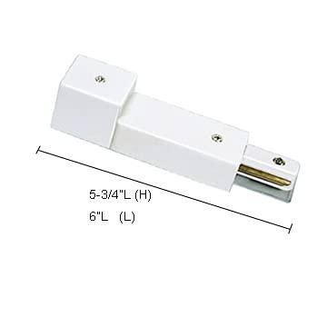 Jesco Lighting Group Jesco Lighting HLEBXWH Accessory - Live End with BX Conduit Box, Track Options: H - 3-Wire Single Circuit Trac, Choose Finish: WH: White