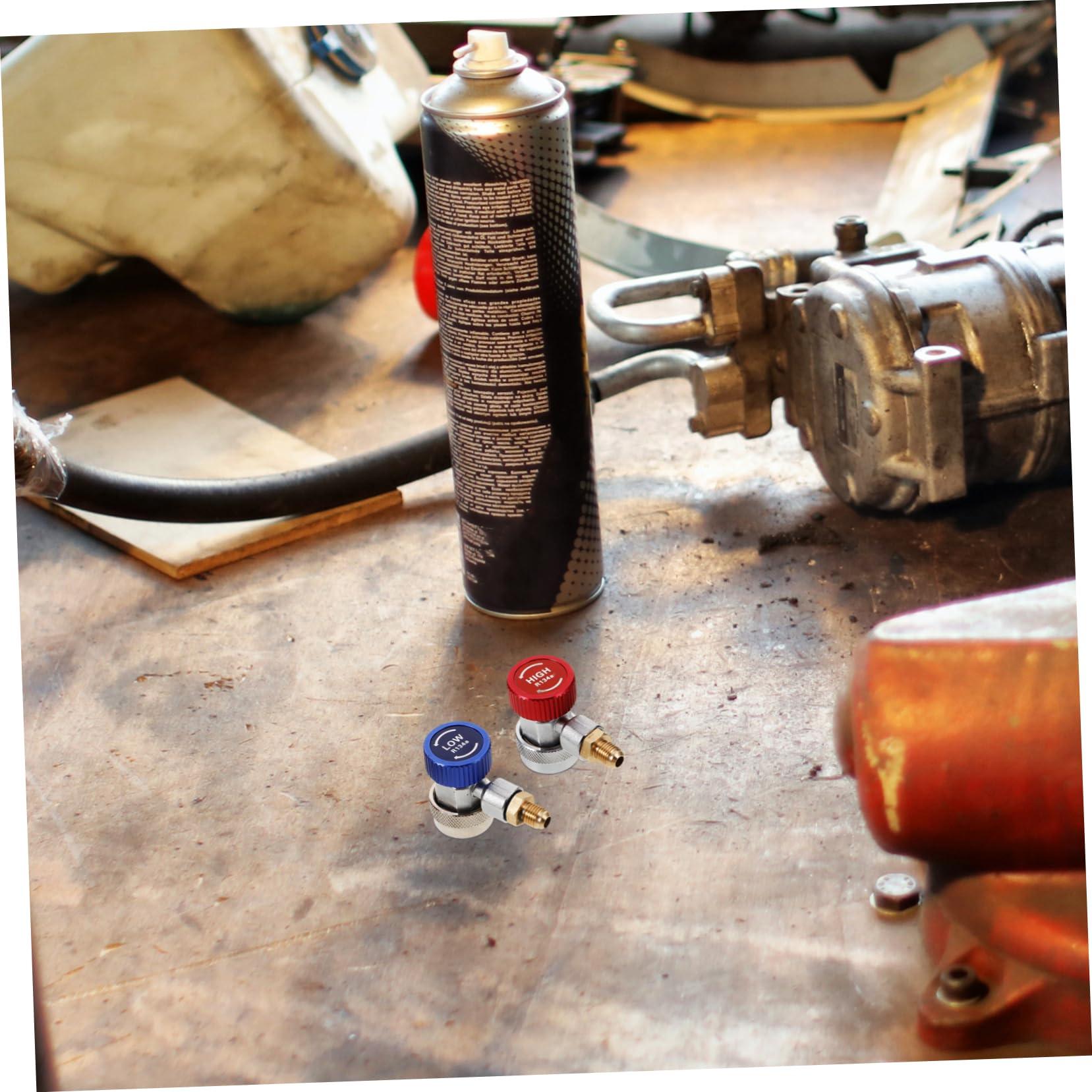 DirectNine Basics DirectNine Basics R134a Quick Connector R134a Refrigerant R134a Ac Hose Adapter Car Kit Hose Fittings and Car Assessorories Charging Adapter Car Assesories Gauge Kit Tank High and Low Pressure R12, Medium