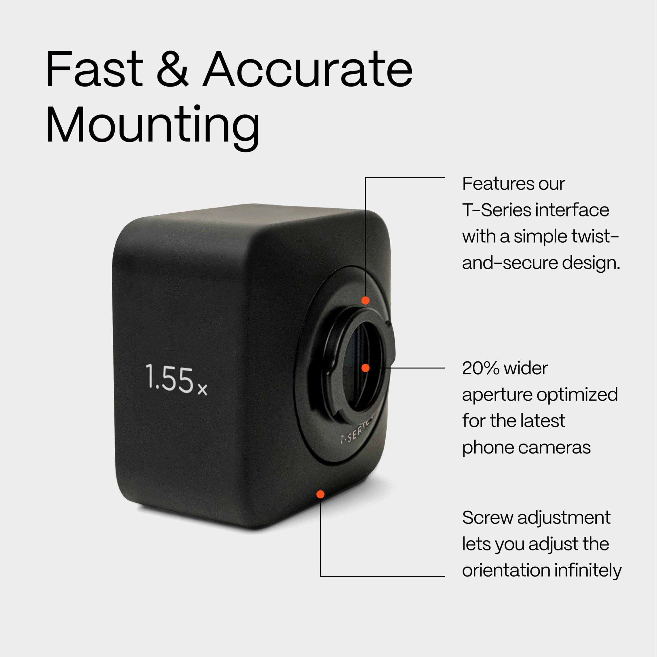 Moment Moment 1.55x Anamorphic Mobile Lens Capture True Cinematic Aspect Ratio, Gold or Blue Flare [Blue Flare, T-Series]