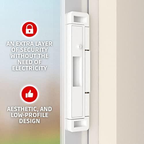 CAL Lock CAL Double Bolt Lock - Sliding Patio Door Locks - Child Proof Sliding Door Lock with Anti Lift Security Lock - Replaces Sliding Door Security Bar - Adjustable & Fits Most Doors (White)