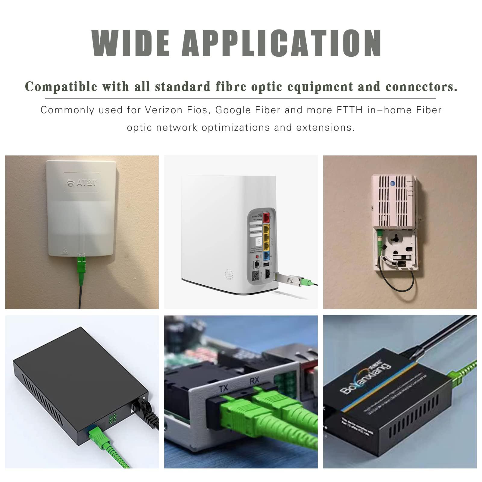 Bangun 300 Meters Low Friction Outdoor Armored SC/APC to SC/APC Fiber Optic Internet Cable, Single Mode Patch Cable, Fiber Optic Jumper Optical Patch Cord, SIMPLEX, 9/125um, OS1/OS2 Compatible, LSZH Black