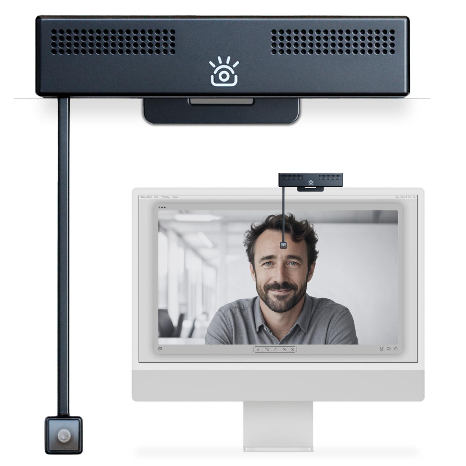 iContact Camera iContact Camera Pro 4K HD Webcam with Eye Contact, Noise Cancelling Mic, Plug and Play USB for Mac & PC Zoom, Skype, Teams, Conferencing and Video Calling