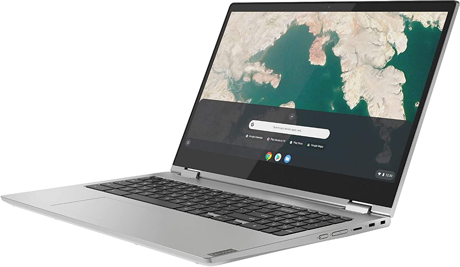 Lenovo Lenovo Newest C340 15.6\'\' FHD Touchscreen 2-in-1 Chromebook Laptop, Intel i3 CPU(Up to 3.4GHz), 4GB RAM, 128GB Space(64GB eMMC+64GB MSD), USB-C, Wi-Fi, Bluetooth, Webcam, Chrome OS+JVQ MP Gray