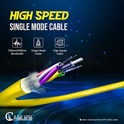 NewYork Cables NewYork Cables 5M OS2 LC to LC Fiber Patch Cable | Single Mode Duplex Corning 9/125 LC to LC Jumper Cord | High Speed LC LC Fiber Optic SMF 5 Meter (16.4ft) | LC-LC Singlemode Network Cable (Yellow)