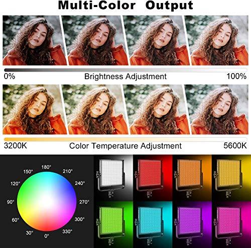 GVM Great Video Maker GVM 50RS RGB LED Video Light, 50W Video Lighting Kit with APP Control, 360°Full Color Led Panel Light for Gaming, Streaming, Youtube, Webex, Broadcasting, Web Conference, Aluminum Alloy Shell, CRI 97