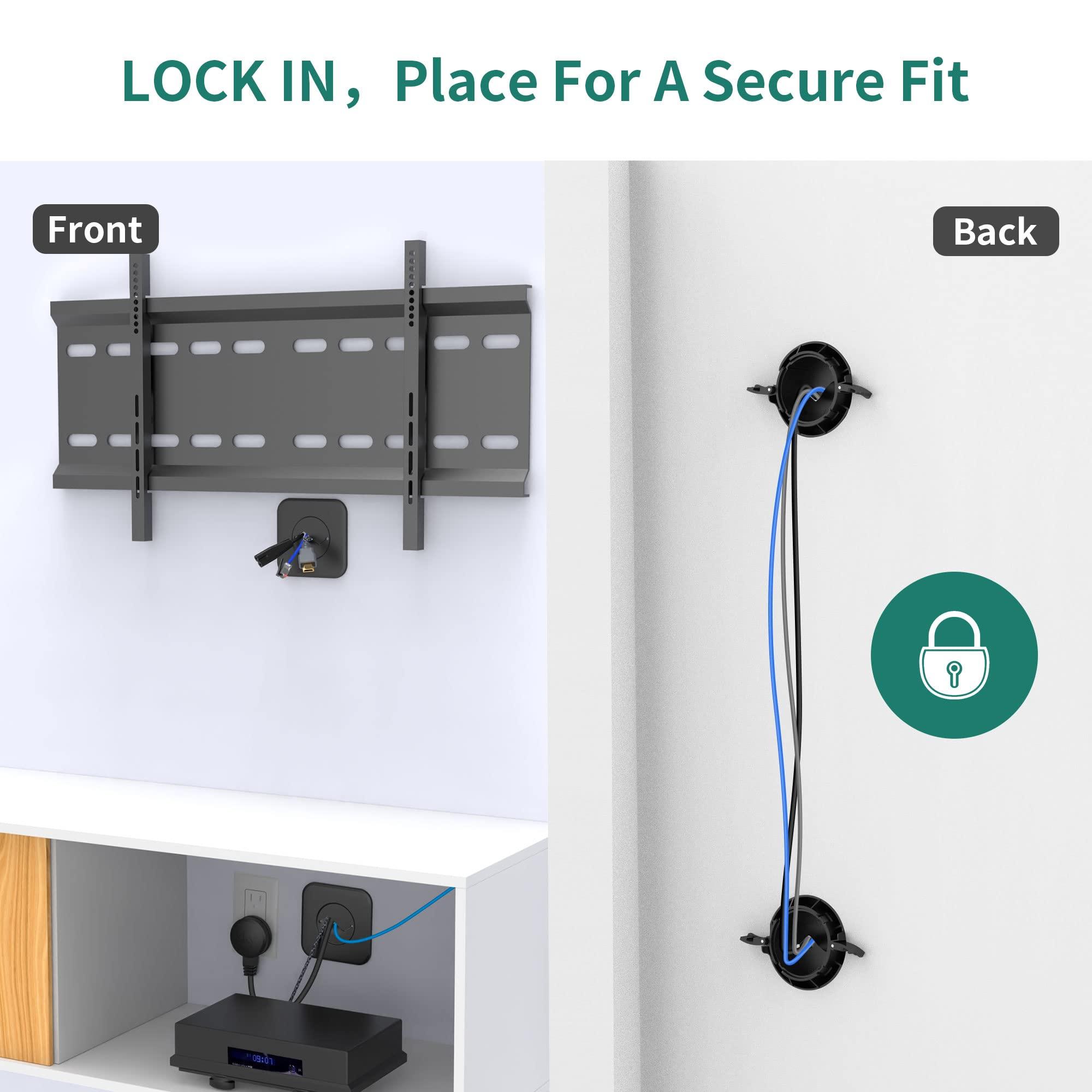 HomeMount HomeMount Wall Mount TV Wire Hider Kit - Cable Management Kit Hides TV Wires Behind The Wall (Black)