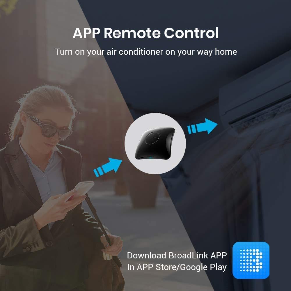 Broadlink BroadLink RM4 pro Smart Remote and Sensor Cable Set RM4 pro S (2.4 GHz Wi-Fi Only), Universal IR RF Remote Control Hub with Temperature Humidity Monitor USB Cable, Works with Alexa & IFTTT