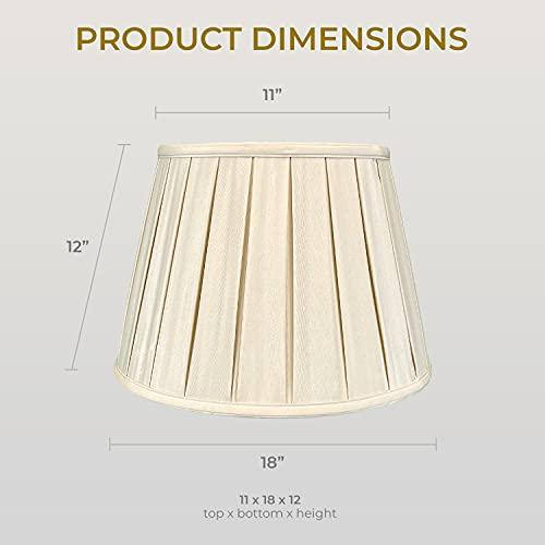 Royal Designs, Inc. Royal Designs Empire English Pleat Basic Lamp Shade, Beige, 11 x 18 x 12