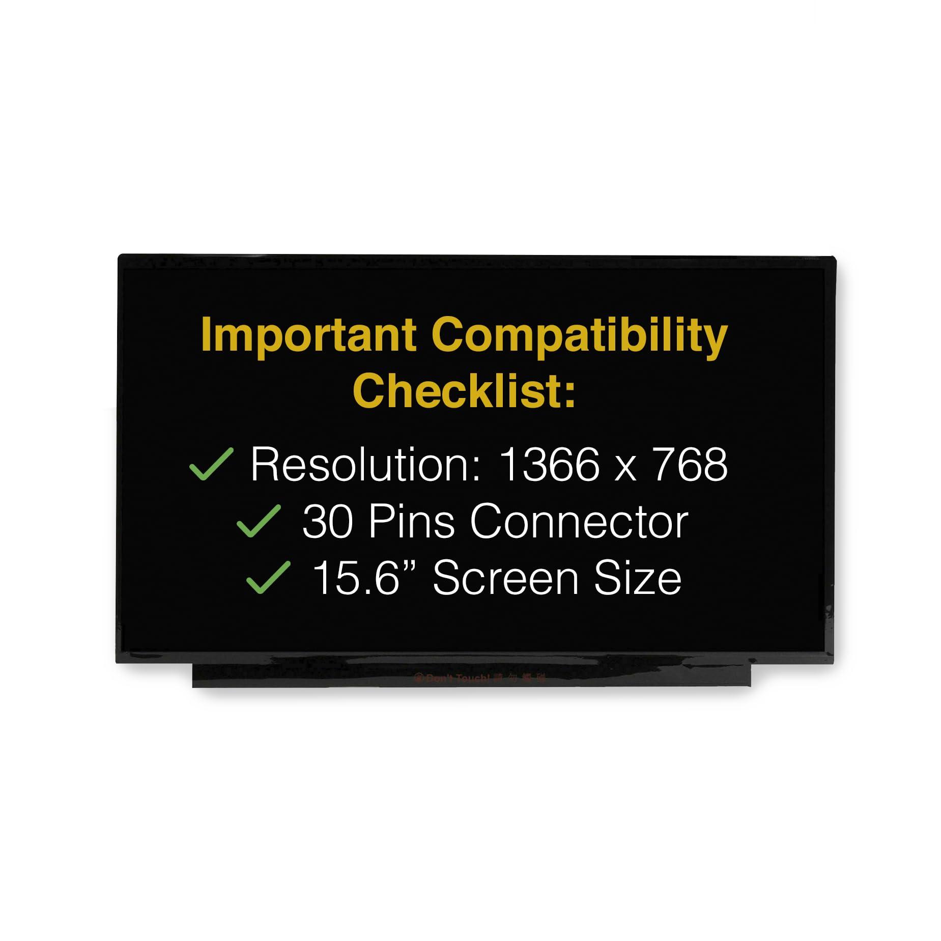 LCDBros LCDBros Screen Replacement for HP 15-DW1083WM 1B9S3UA HD 1366x768 Matte LCD LED Display with Tools