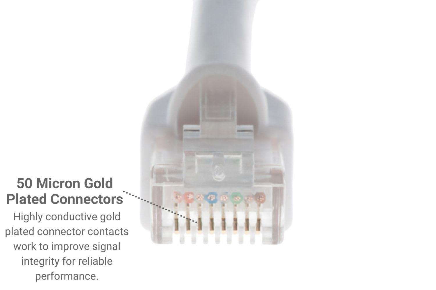 CablesAndKits CablesAndKits - Cat6a Ethernet Cable, Booted, Jacket: PVC (CM), 3 ft, White, Pure Copper, RJ45 Computer & Networking Patch Cord