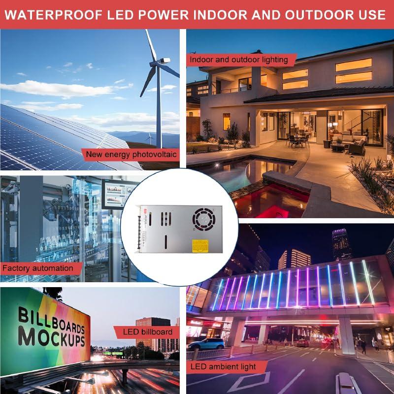 Generic Mean Well LRS-600-48 48V 600W Single Output Switching Power Supply, 90-302VAC/255-370VDC Input, 12.5A, 1U Low Profile, 5G Vibration Resistant, Industrial Automation, UL/BS/IEC 62368-1 Certified