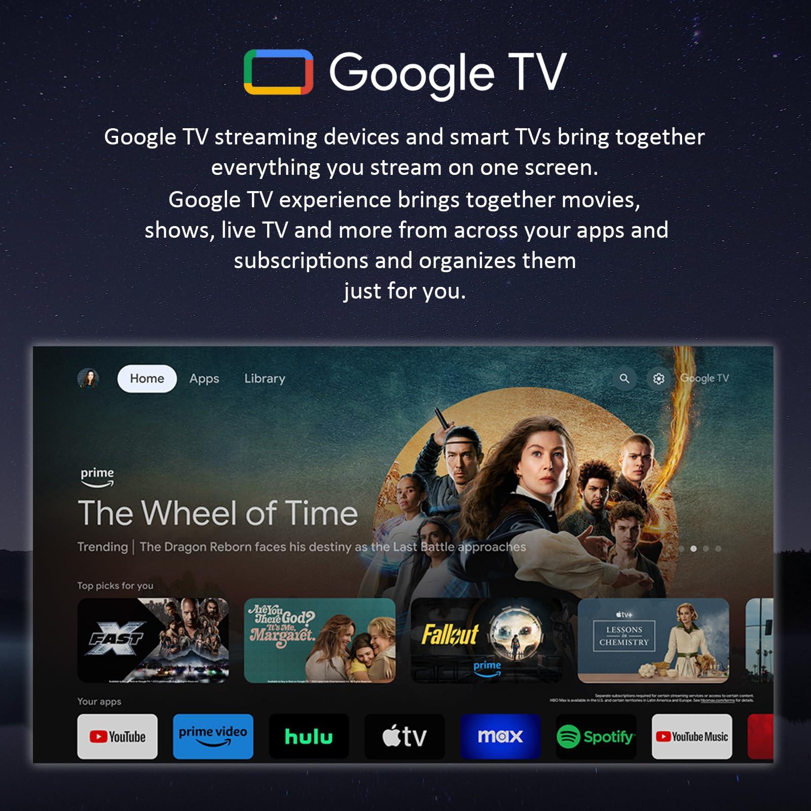 SYLVOX SYLVOX Outdoor TV, 43 inch Smart TV Waterproof Outdoor TVs, 4K Weatherproof Television for Outside, Support Google Assistant, Chromecast, 1000 nit Brightness Partial Sun (Deck Pro 2.0/2024)