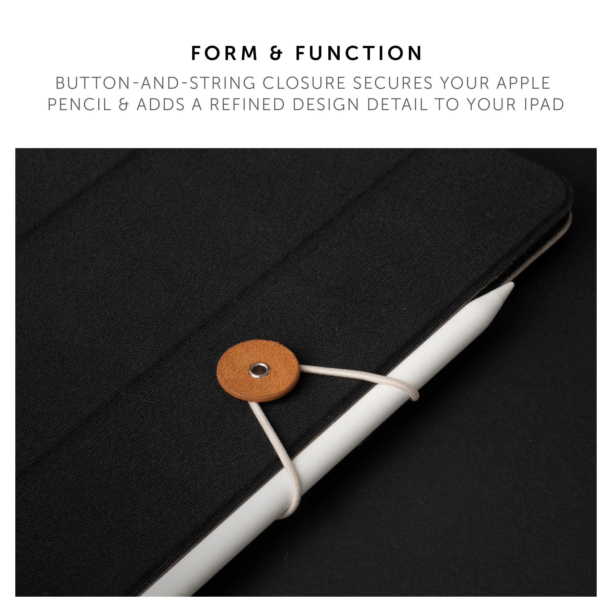 Native Union Native Union W.F.A iPad Folio Foldable Stand and Cover Made of Recycled Materials Compatible with iPad Air 13" M2, iPad Pro with Easy Magnetic Attachment and Button and String Design (Slate Green)