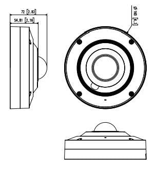DirectNine Basics HANWHA TECHWIN XNF-9010RV 12 MP IR WDR Outdoor Network Sensor 360 Outdoor Fisheye Camera with 1.08mm Stereographic Type Lens, White.