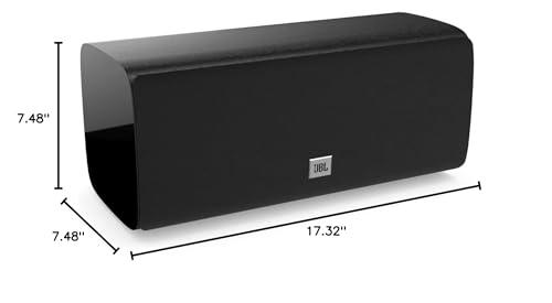 JBL JBL Studio 625C, Dark Wood - 2.5-Way Center Channel Loudspeaker - with 2414H-1 Compression Driver, High-Definition Imaging Horn & Dual 5.25 PolyPlas Cone Woofers