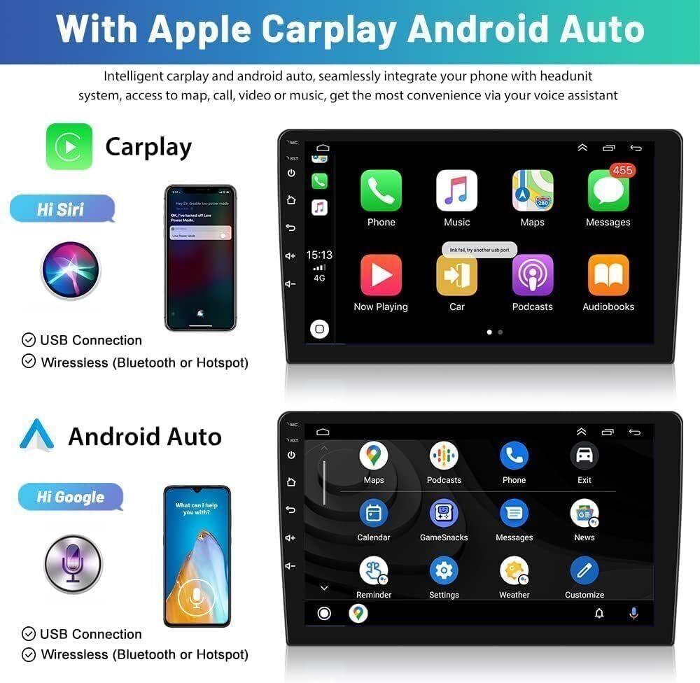 corfhy Car Audio Carplay Radio Car Multimedia Player Portable Wireless Car Stereo Car Backup Camera Infotainment System for Car 9In Stereo Radio GPS Navigation Compatible for 200 200C 200S 2015-2019