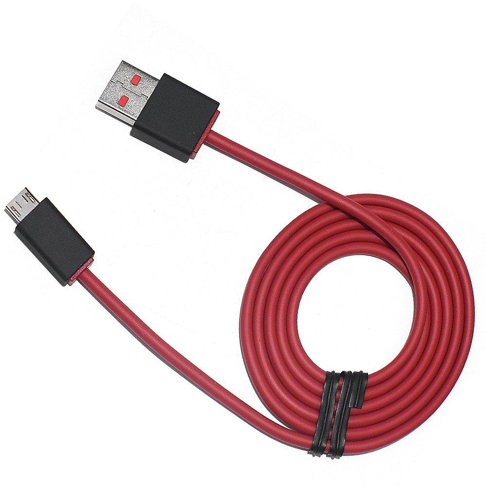 Koffmon 3.3ft Replacement Micro USB Charging Cable Charger Cord Compatible with Beats by Dr Dre Studio 2.0, Beats Solo Wireless, Beats Pill Mini Wireless Headphones (Red)