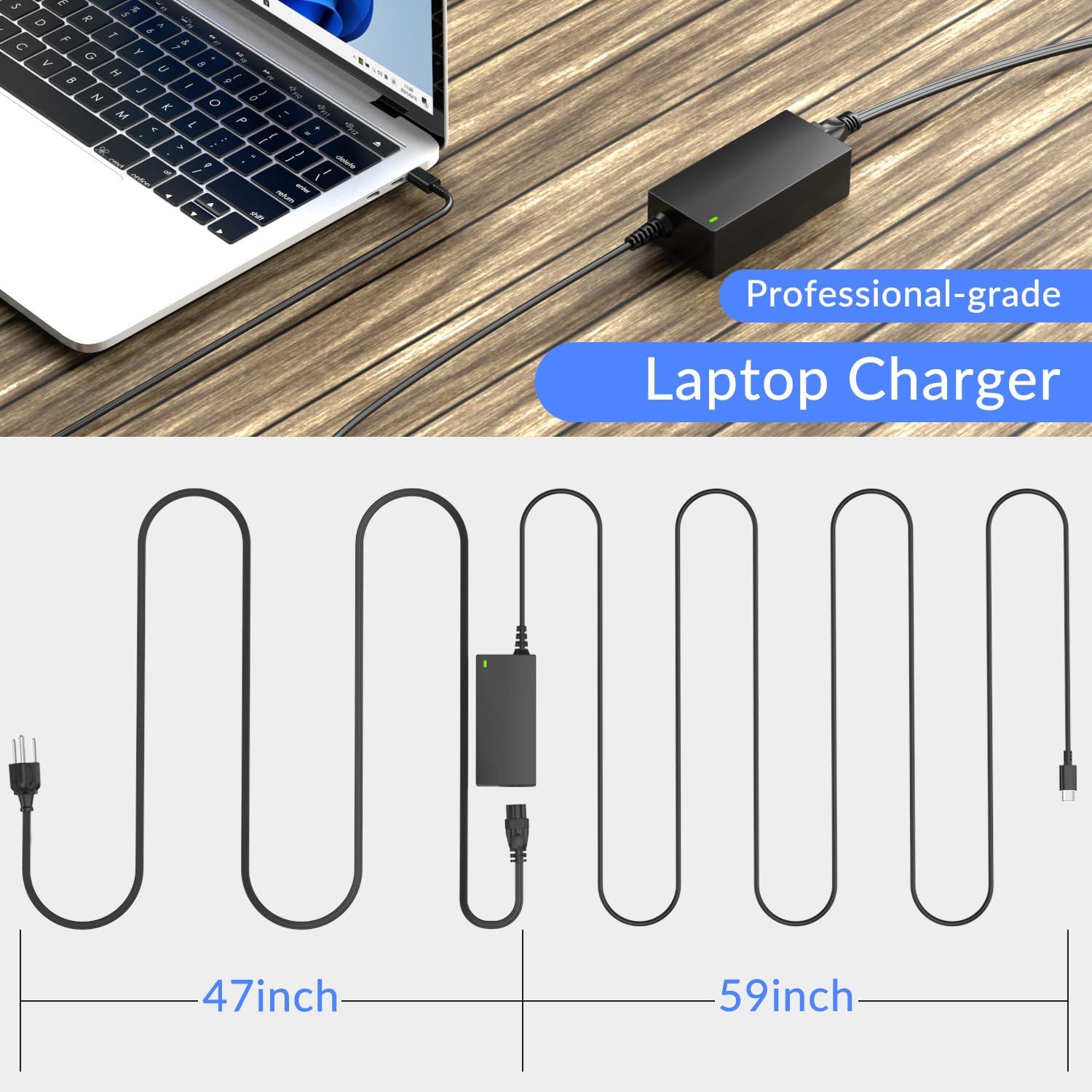 Outtag 65W 45W Universal USB C Laptop Charger Replacement for Acer Asus HP Lenovo Dell Samsung Chromebook Huawei, PD Power Type C Laptop Charger