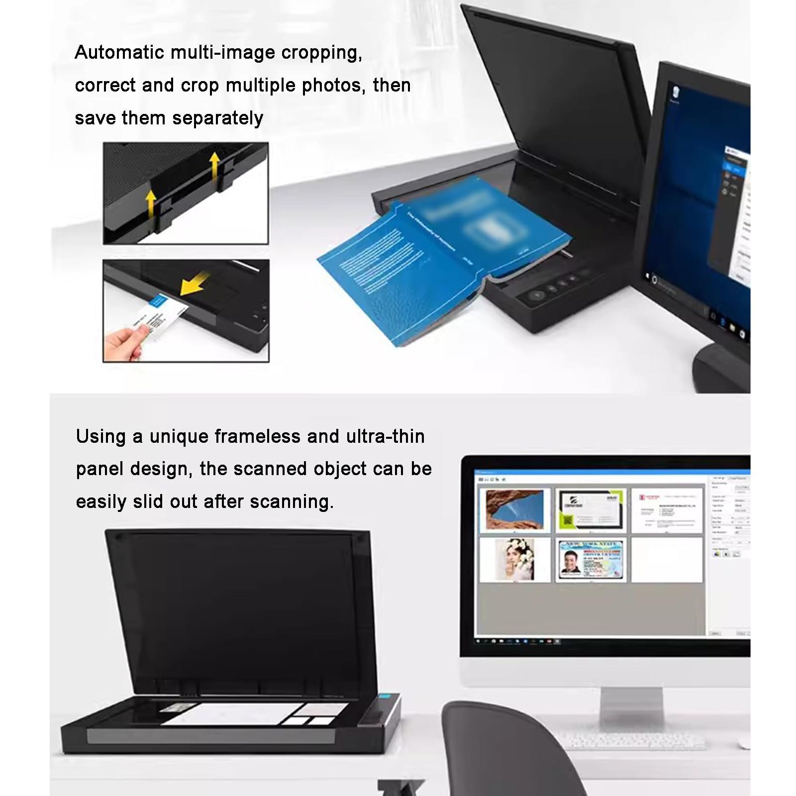 Vituord A3 Flatbed Scanner for Documents, 1200 DPI Photos & Books Scanner, with LED Light Source, Automatic Scan 12" X 16.8" in 8 Sec, for Libraries & Schools