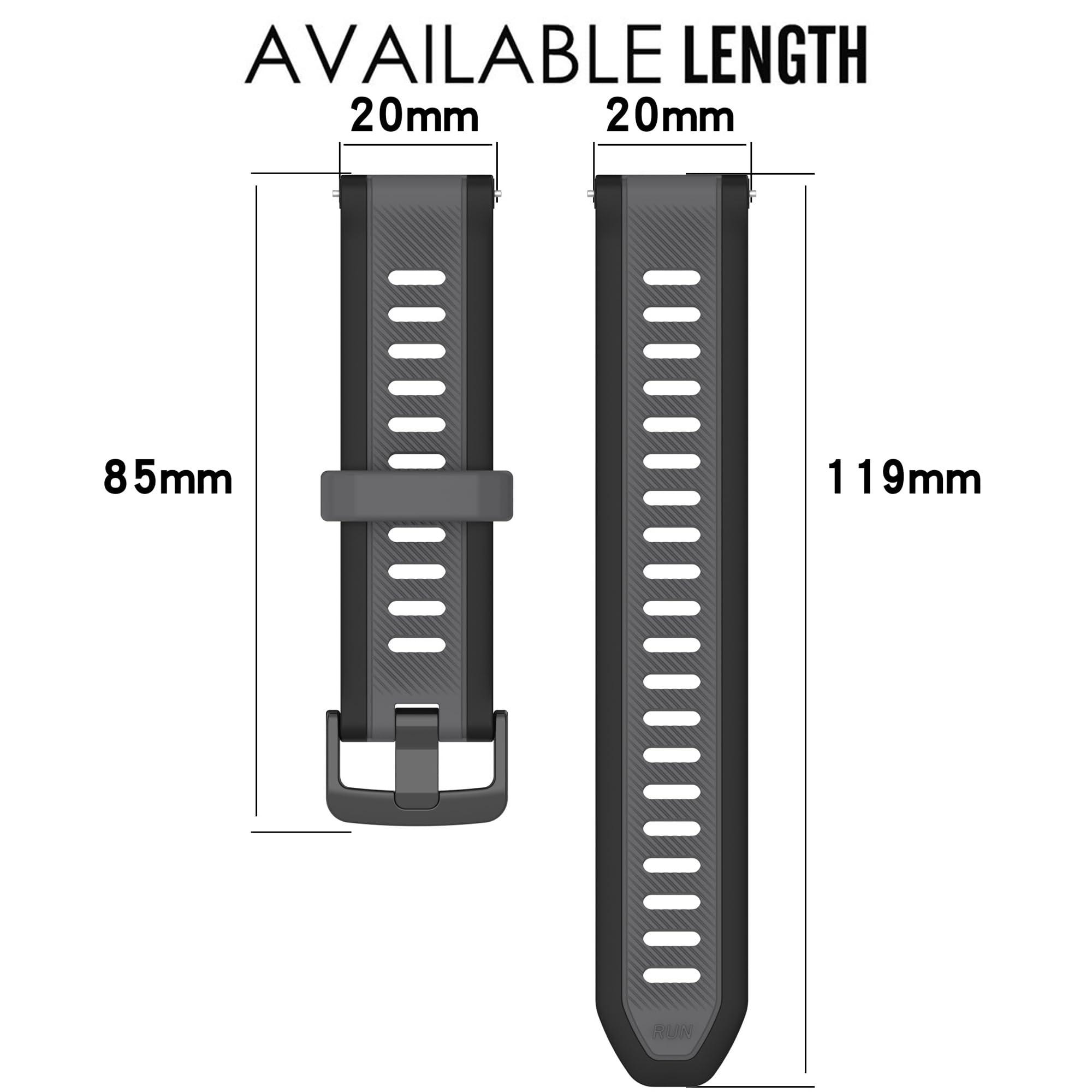 QGHXO Band for Garmin Forerunner 165, Soft Silicone Replacement Band for Garmin Forerunner 165 Music (No Tracker)