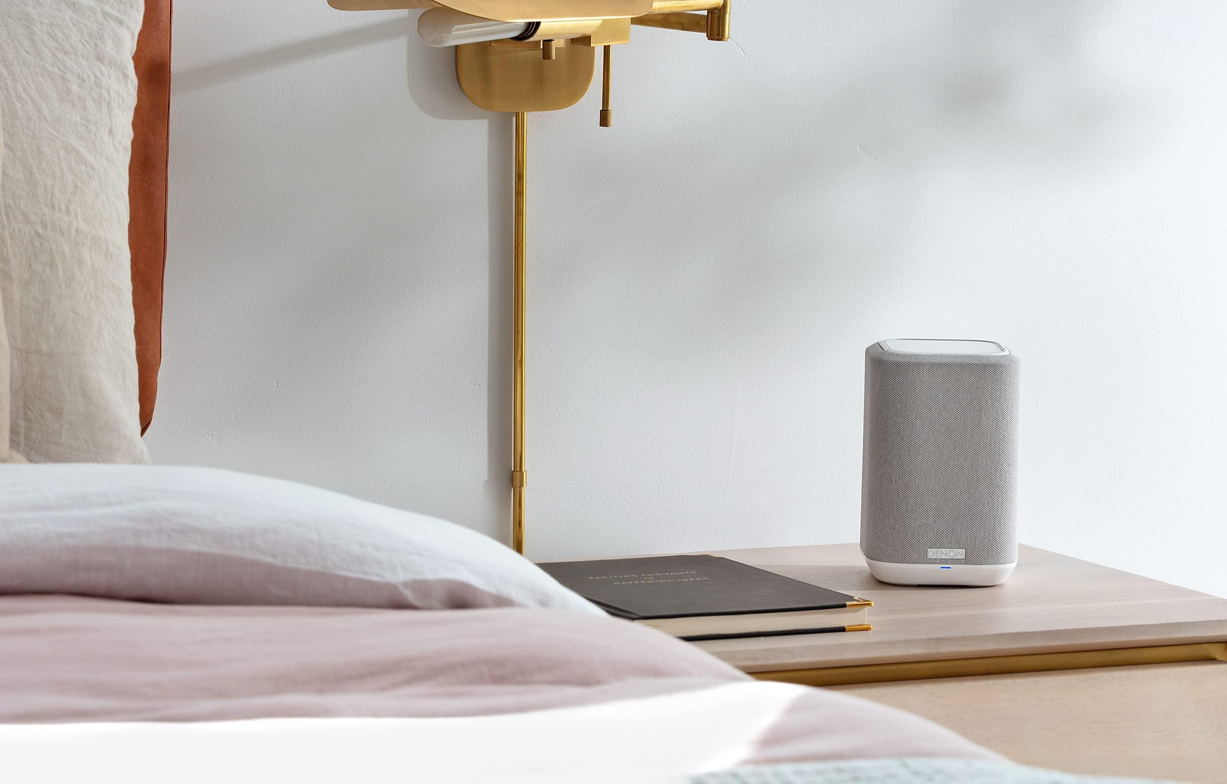 Denon Denon Home 150 Wireless Smart Speaker Compact Design, Wi-Fi & Bluetooth, HEOS Built-in, Alexa Built-in, Siri & AirPlay 2, Spotify Connect, Multi-Room Support, White