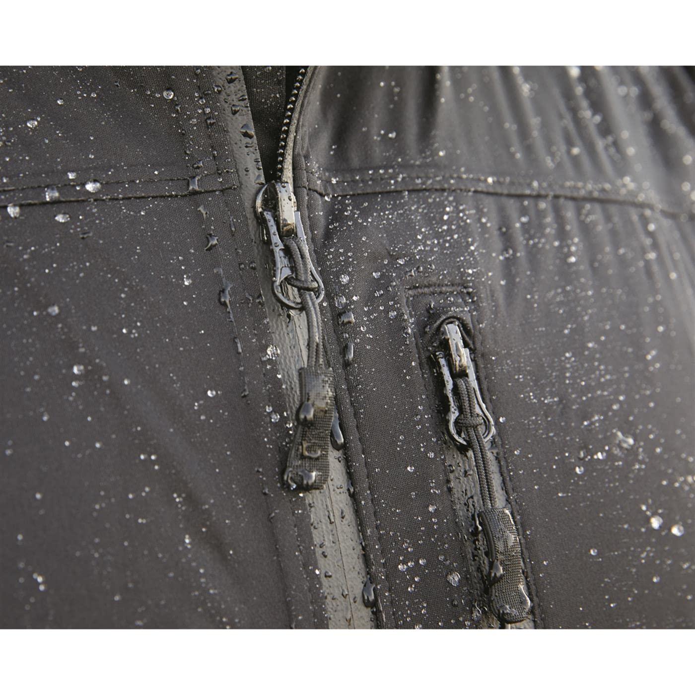 Guide Gear Guide Gear Mens Stretch Waterproof Rain Jacket with Hood, Breathable Lightweight for Hiking Fishing Camping Outdoors Black XL