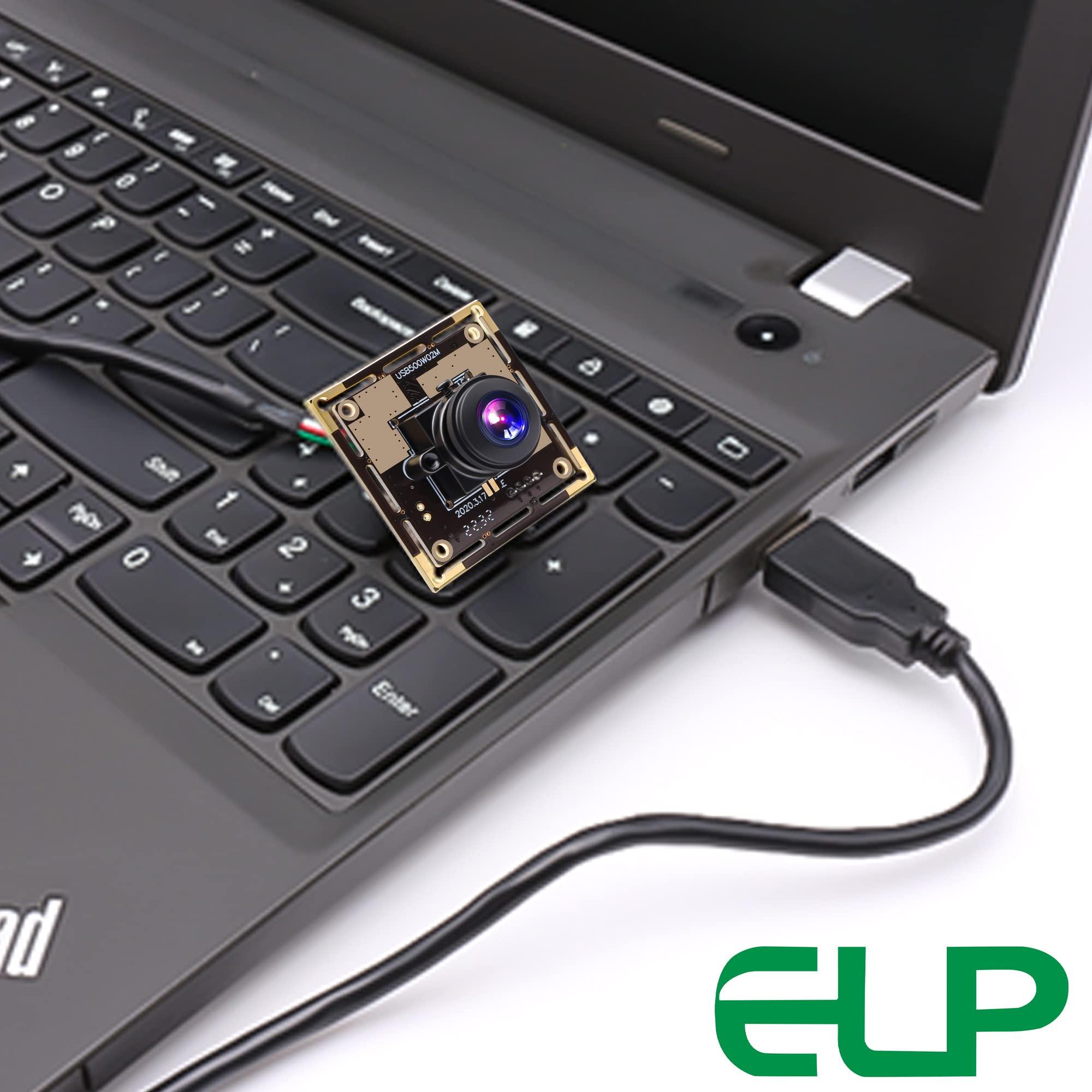 ELP ELP 170degree Fisheye Wide Angle USB Camera Module for Computer Mini UVC USB2.0 Industrial Embedded Webcam Board for Portable Video System,3.3ft/1m Cable for PC, Laptop, Jetson Nano