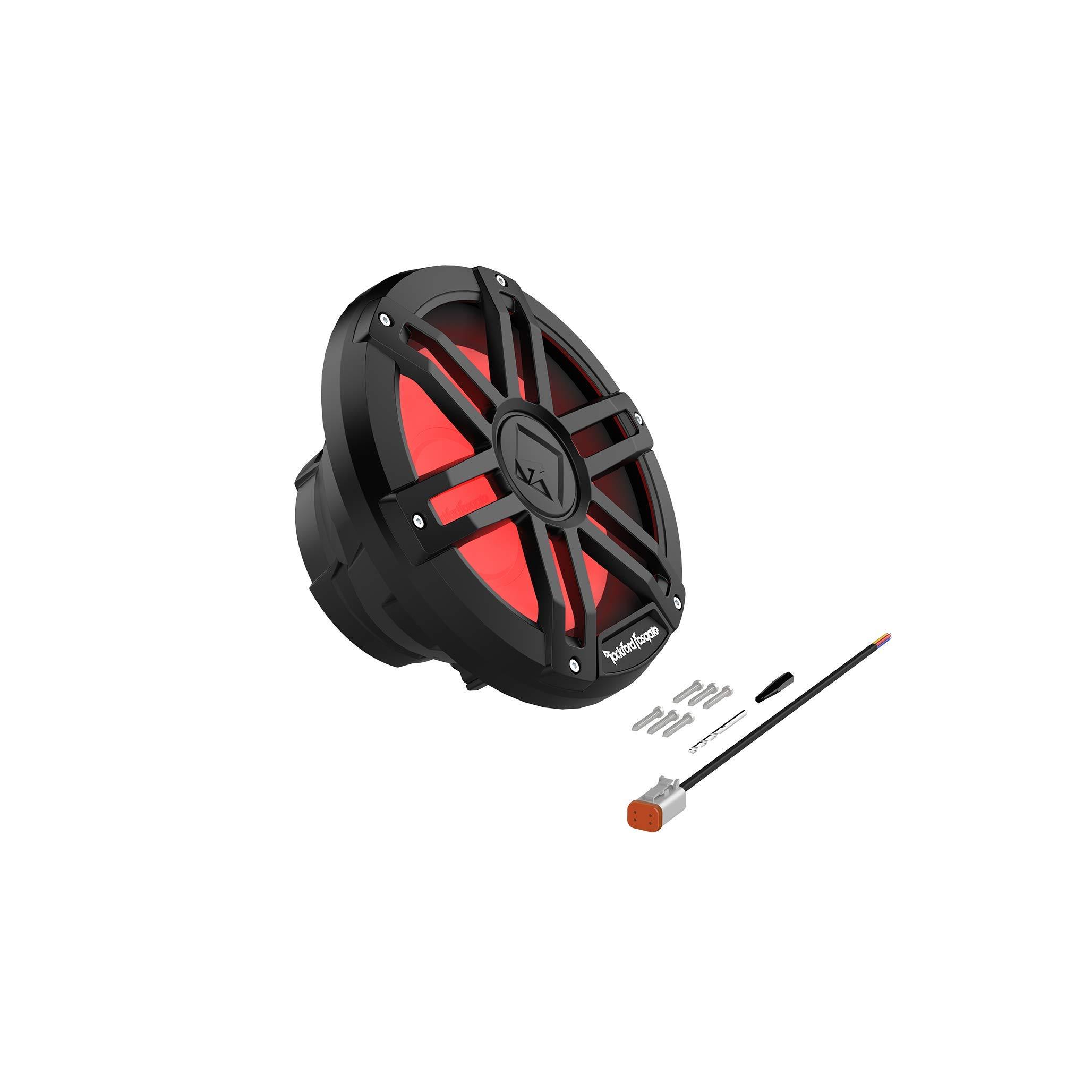 Rockford Fosgate Rockford Fosgate M1D2-10B Color Optix 10\" DVC 2-Ohm Multicolor LED Lighted Marine Subwoofer - Black
