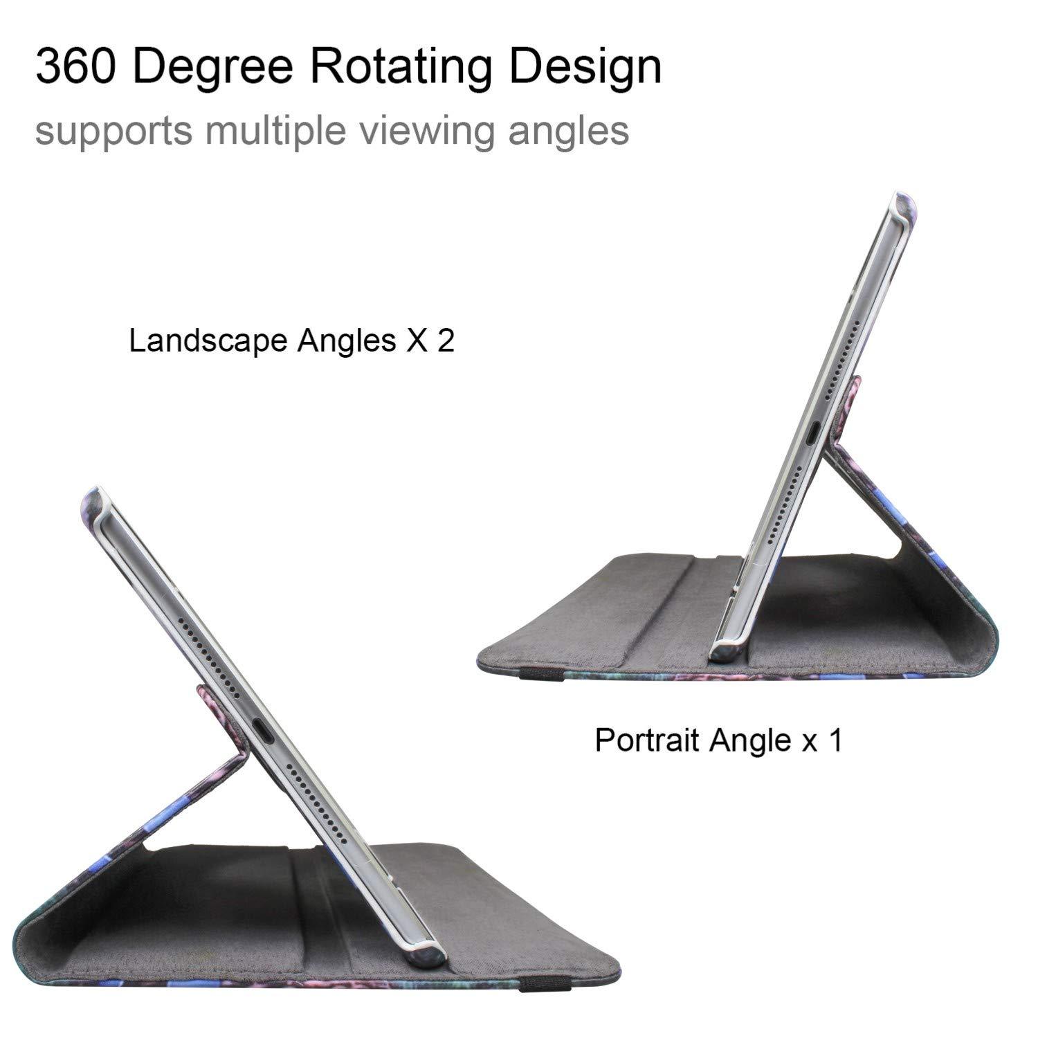 Trendmart Case for ipad pro 12.9 inch 2nd & 1st Generation Old Model 2017/2015 MP6G2LL/A MQDA2LL/A MPLL2LL/A ML0F2LL/A ML3K2LL/A ML0N2LL/A ML0R2LL/A with Rotating Stand Auto Sleep/Wake ((Dog)