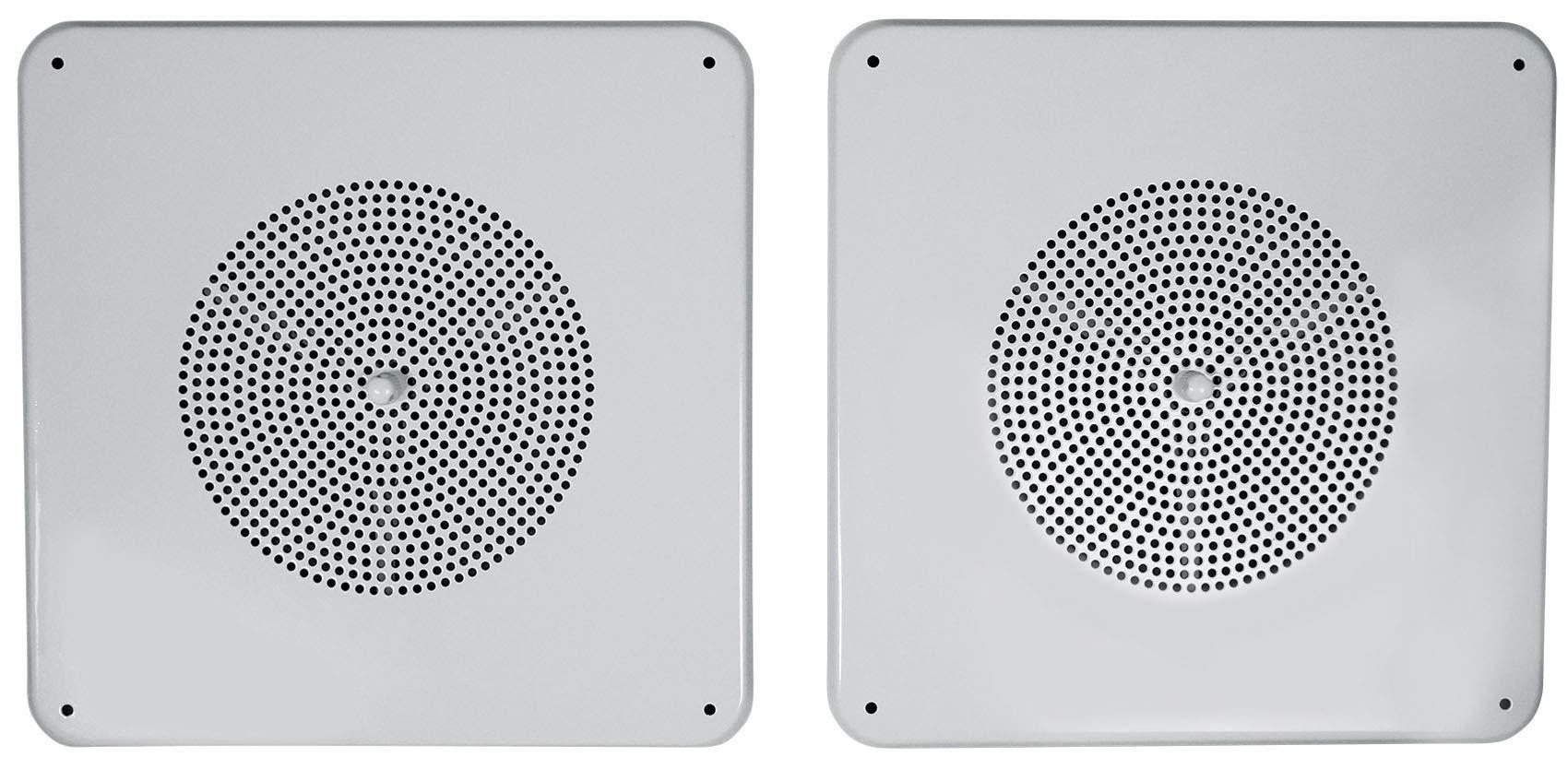 Rockville Rockville RCS350-6 350 Watt 6 Zone 70v Commercial/Restaurant Amplifier/Bluetooth Bundle with (36) MS81 Metal 8" 70v Commercial Background Music PA Ceiling Speakers