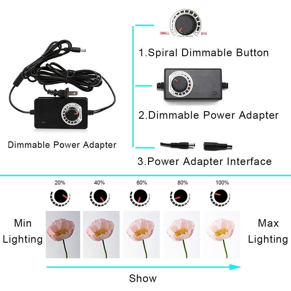 Konseen Professional 47"x20"x55" Photo LED Large Cube Shooting Tents Photography Continuous Lighting Flashery Video Studio Dimmable Lightbox Softbox with 3 Colors PVC Backdrops and Carrying Bag
