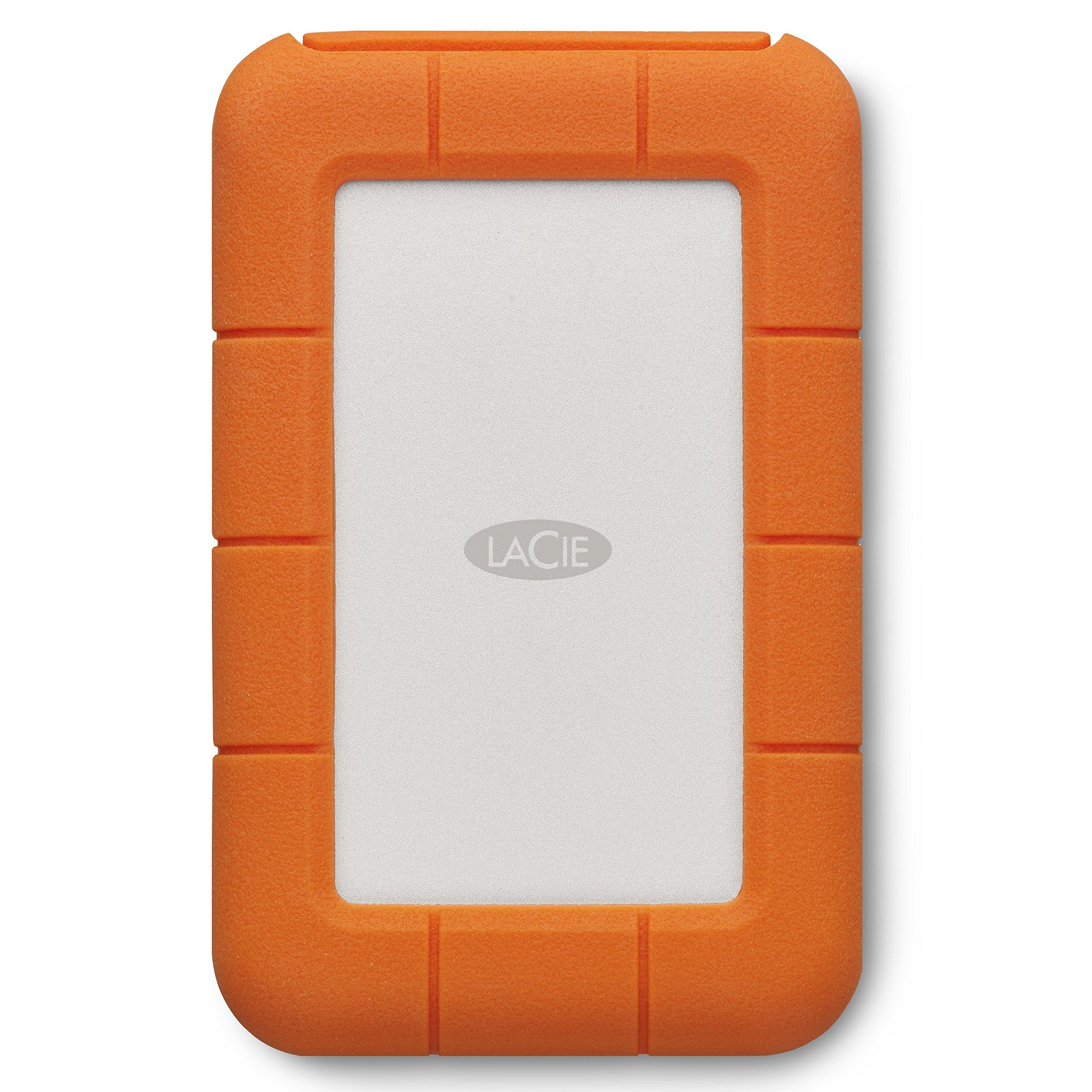 LaCie LaCie Rugged USB-C, 5TB, Portable External Hard Drive, Drop, Shock, Dust, Rain Resistant, for Mac & PC (STFR5000800)