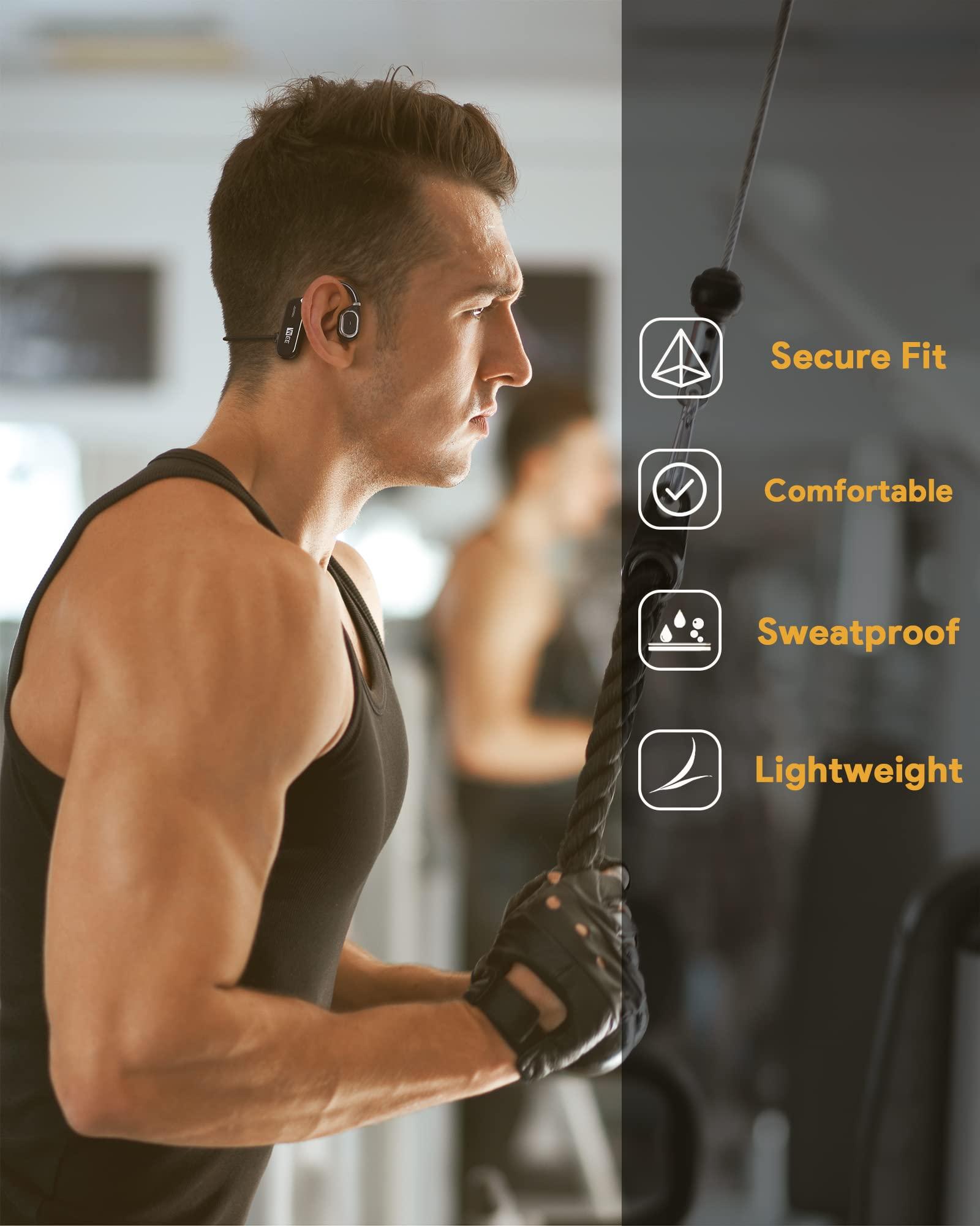 MEE audio MEE audio AirHooks Open Ear Headphones - Lightweight, Comfortable, Sweatproof Wireless Bluetooth Earbuds with Mic and High Audio Clarity Let You Hear Your Surroundings for Safer Workouts and Running