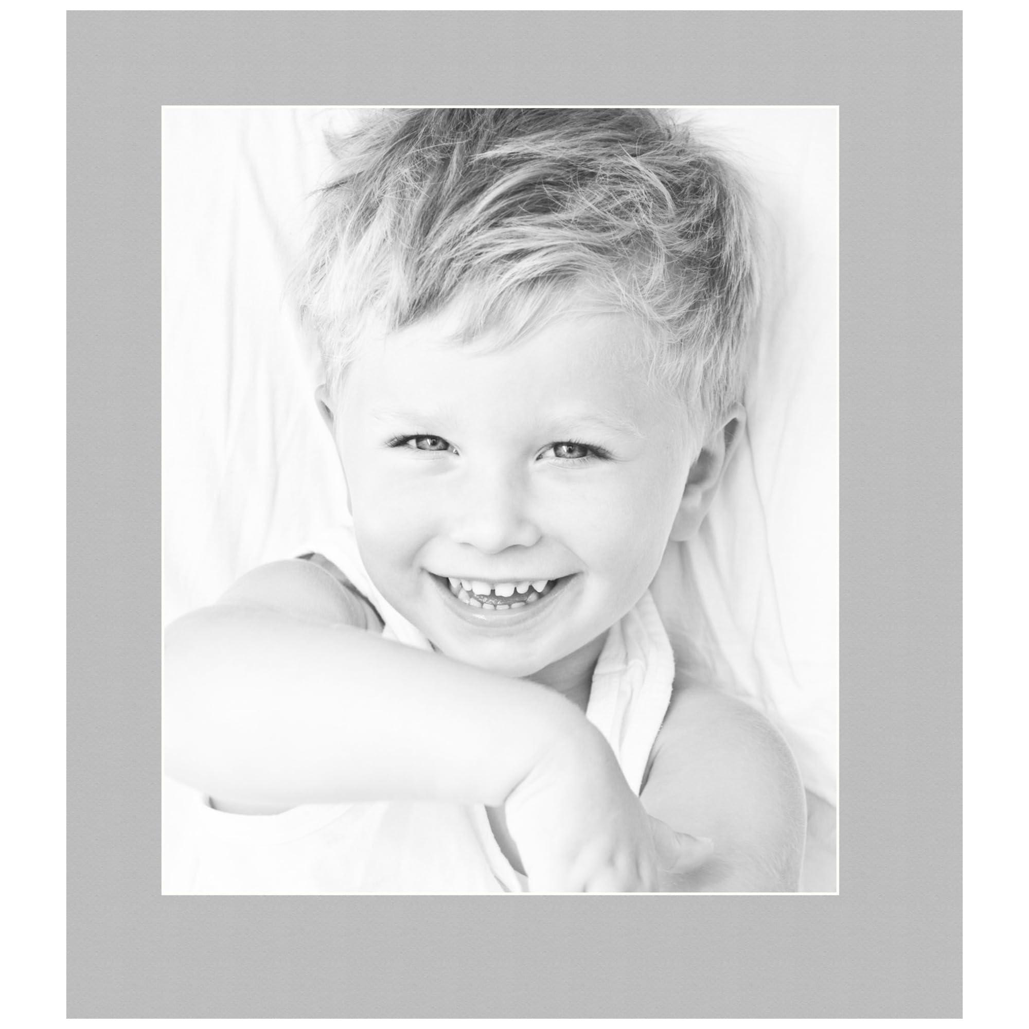 ArtToFrames 12x14 Gray/TV Grey Custom Mat for Picture Frame with 8x10 Opening Size (Mat Only, Frame NOT Included) - 1 Pack