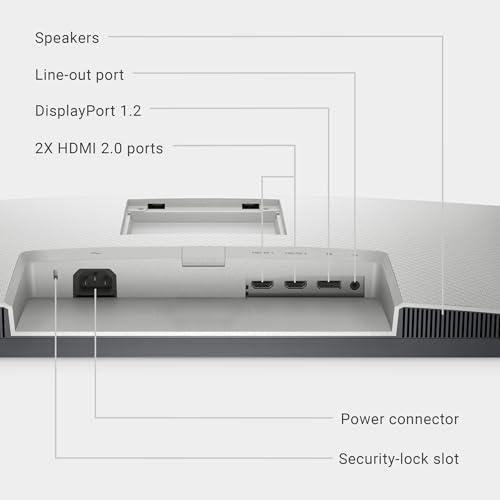 Dell Dell S2721QS Monitor 27 Inch, 4K UHD (3840 x 2160) IPS Display, Ultra-Thin Bezel, AMD FreeSync, HDMI, DisplayPort, VESA Certified - Silver