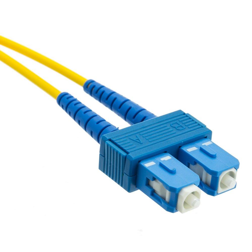 CableWholesale CableWholesale Fiber Optic Cable, 7 Meter (22.9 feet) SC to ST Subscriber Connector to Straight Tip/Bayonet Connector Duplex 9/125 Single-Mode Fiber Optic SC/ST Optical Connection Cable