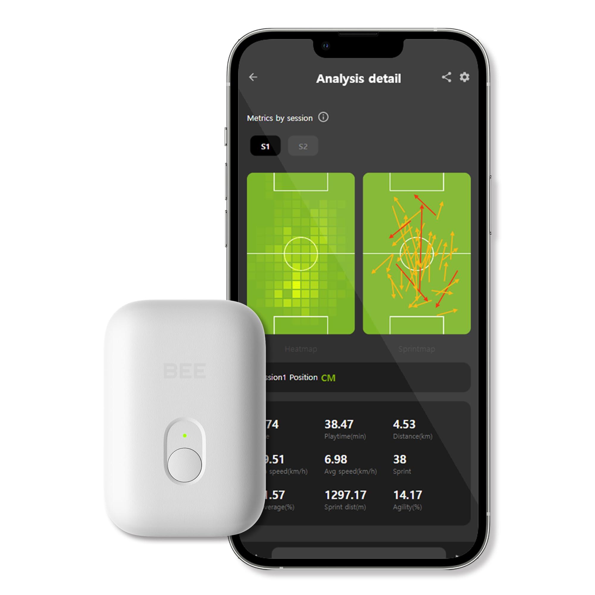 SOCCERBEE SOCCERBEE-Lite2 - GPS Tracker and Vest for Tracking Activities of Outdoor Sports Athletes Such as Soccer, Football, Rugby, Hockey, and Lacrosse (Large)