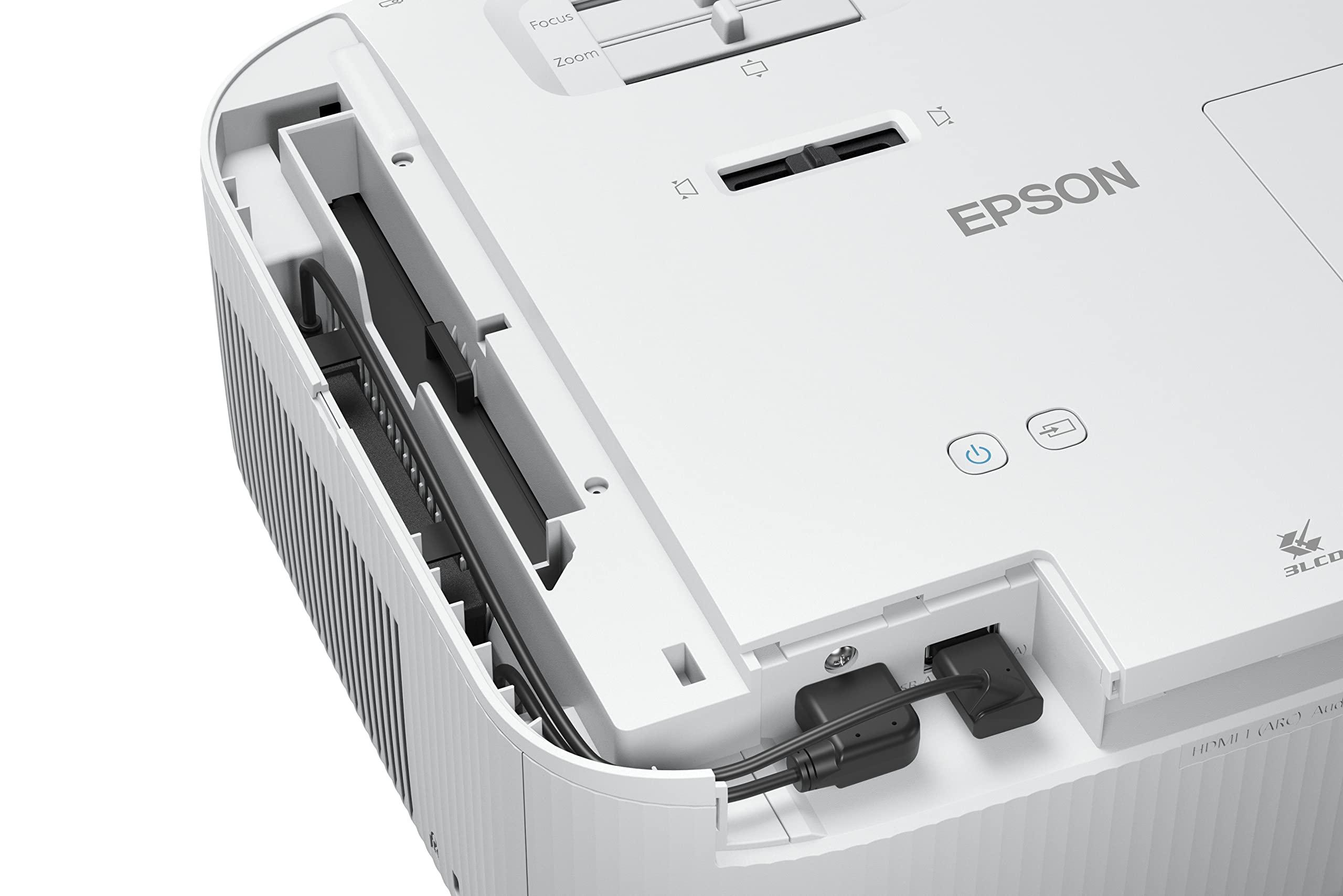 Epson EPSON 2022 New Upgrade Home Cinema 2350 4K PRO-UHD Smart Gaming Projector with Android TV, 3-Chip 3LCD, HDR10, HLG, 2,800 Lumens, Low Latency, 10 W Speaker, Bluetooth, Streaming Capability