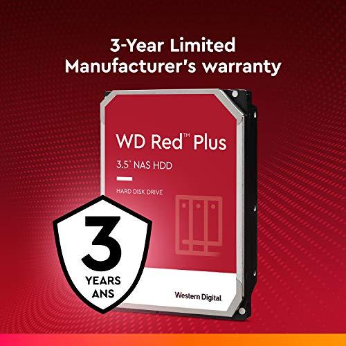 Western Digital Western Digital 3TB WD Red Plus NAS Internal Hard Drive HDD - 5400 RPM, SATA 6 Gb/s, CMR, 64 MB Cache, 3.5" - WD30EFRX