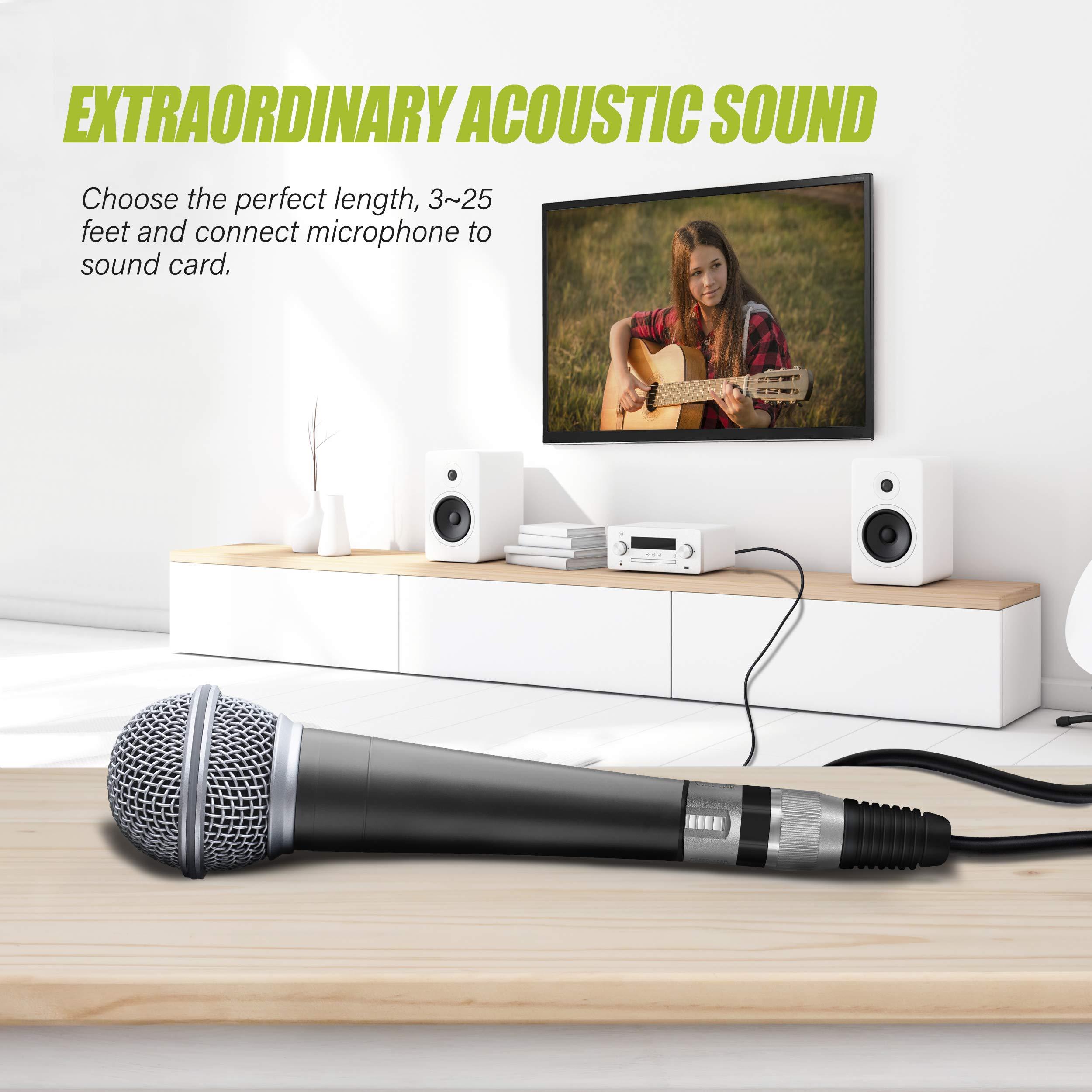 GearIT GearIT XLR Male to TRS Male 1/4 inch 6.35mm (TRS to XLR Male Cable) 15 Feet - with 1/8 inch 3.5mm Adapter