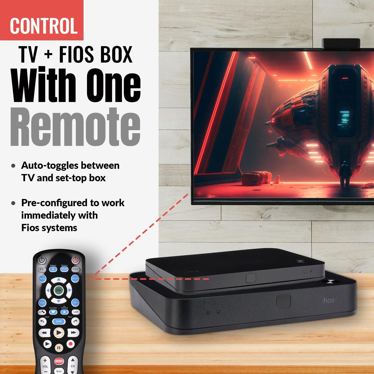 Anderic ANDERIC RRP265V5 Replacement Remote Control Compatible with Verizon FiOS 2-Device, Version 2/3/4/5 RC2655007/01, Work with All FiOS Systems and Set Top Boxes Replacement Controller