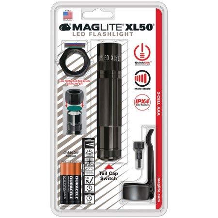 MagLite Maglite XL50 LED 3-Cell AAA Flashlight Tactical Pack, Black